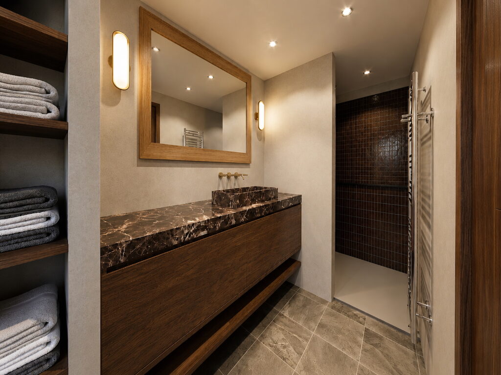Logement d'exception avec salle de bain équipée et confortable